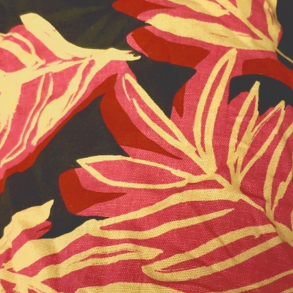 Who What Wear Pink/Black Sereghetti Palm Linen-Blend Mini-Dress Size XS - Picture 9 of 9